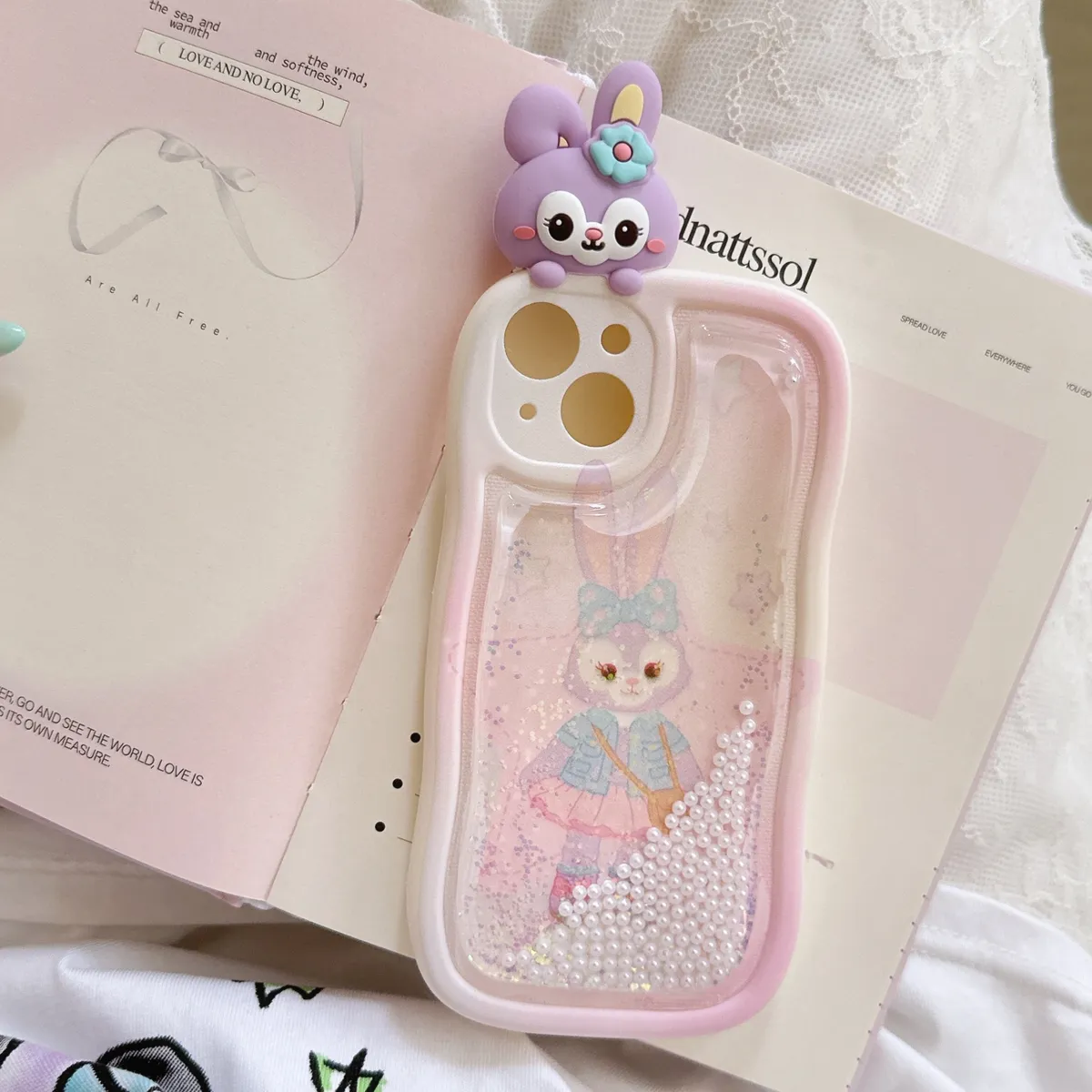 适用iphone14promax手机壳苹果13流沙紫色ins趴趴星黛露12可爱唯美13pro max手机套15女款11网红卡通14plus防摔16保护套 - 图片 4