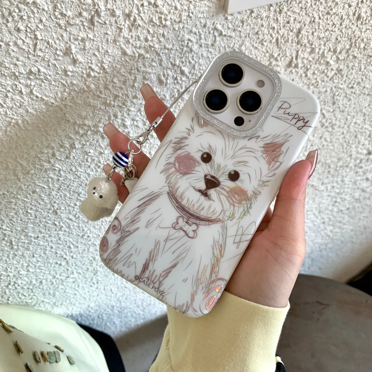 可爱挂绳西高地适用于苹果16/15/14/13/promax手机壳iphone16promax可爱卡通