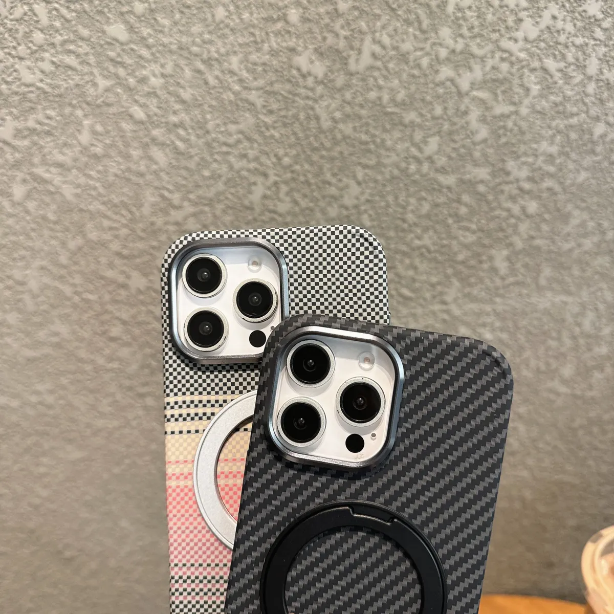 适用苹果16promax凯夫拉纤维手机壳新款iPhone16pro磁吸支架芳纶保护套高级感15promax日落夕阳14max超薄13pro - 图片 3