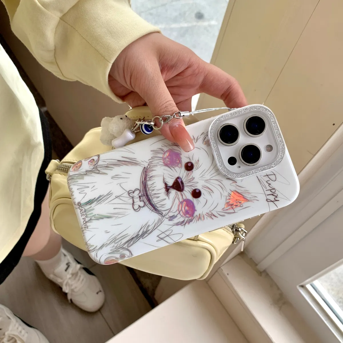 可爱挂绳西高地适用于苹果16/15/14/13/promax手机壳iphone16promax可爱卡通 - 图片 8