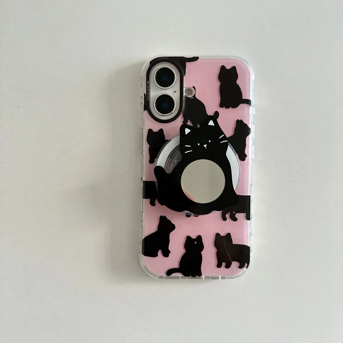 黑色镜子动物适用于苹果16/15/14/13/promax手机壳iphone16promax可爱卡通 - 图片 8