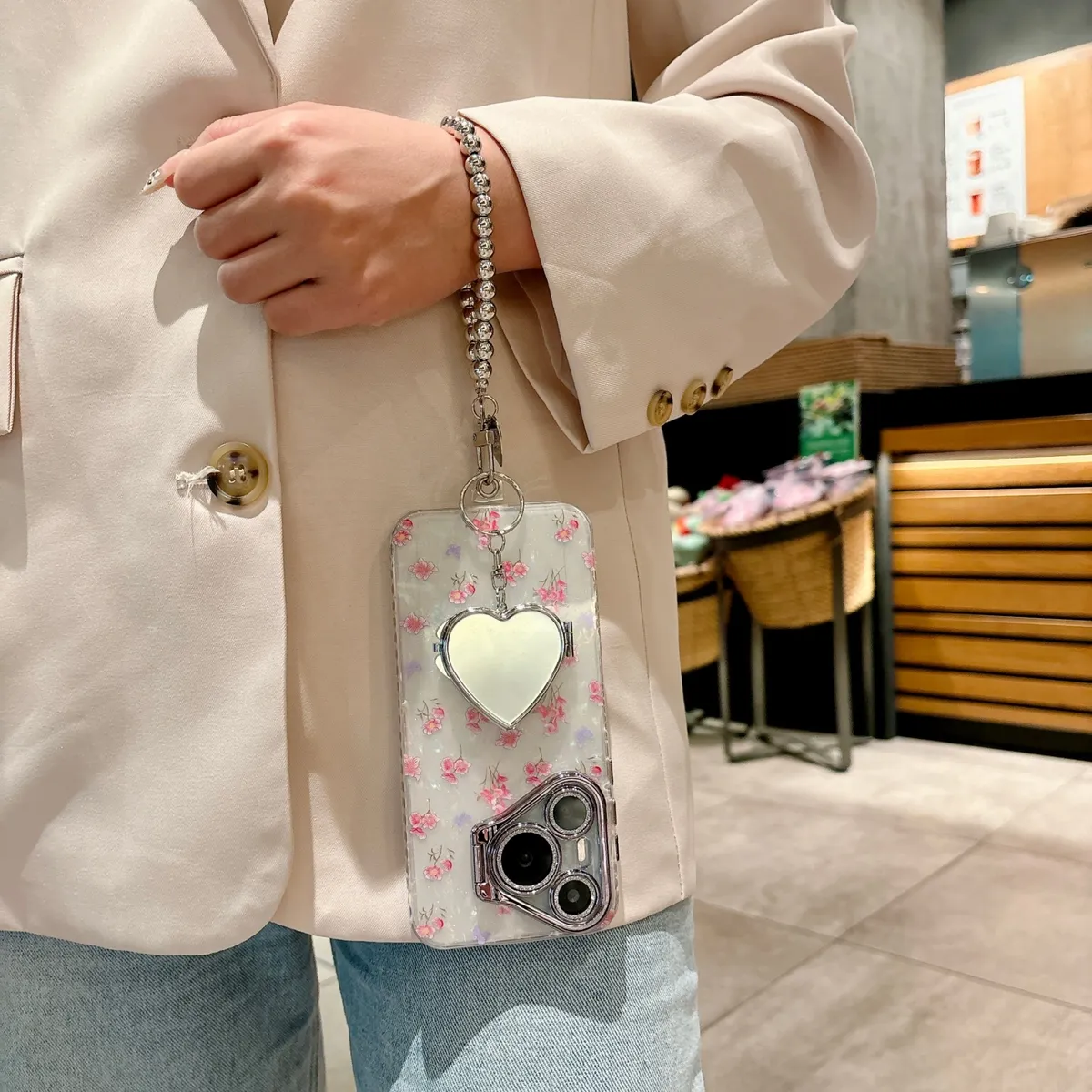支架Pura70补妆镜子手机壳个性Mate70pro活力版保护套防摔Mate60闪粉镜头膜P70pro - 图片 11