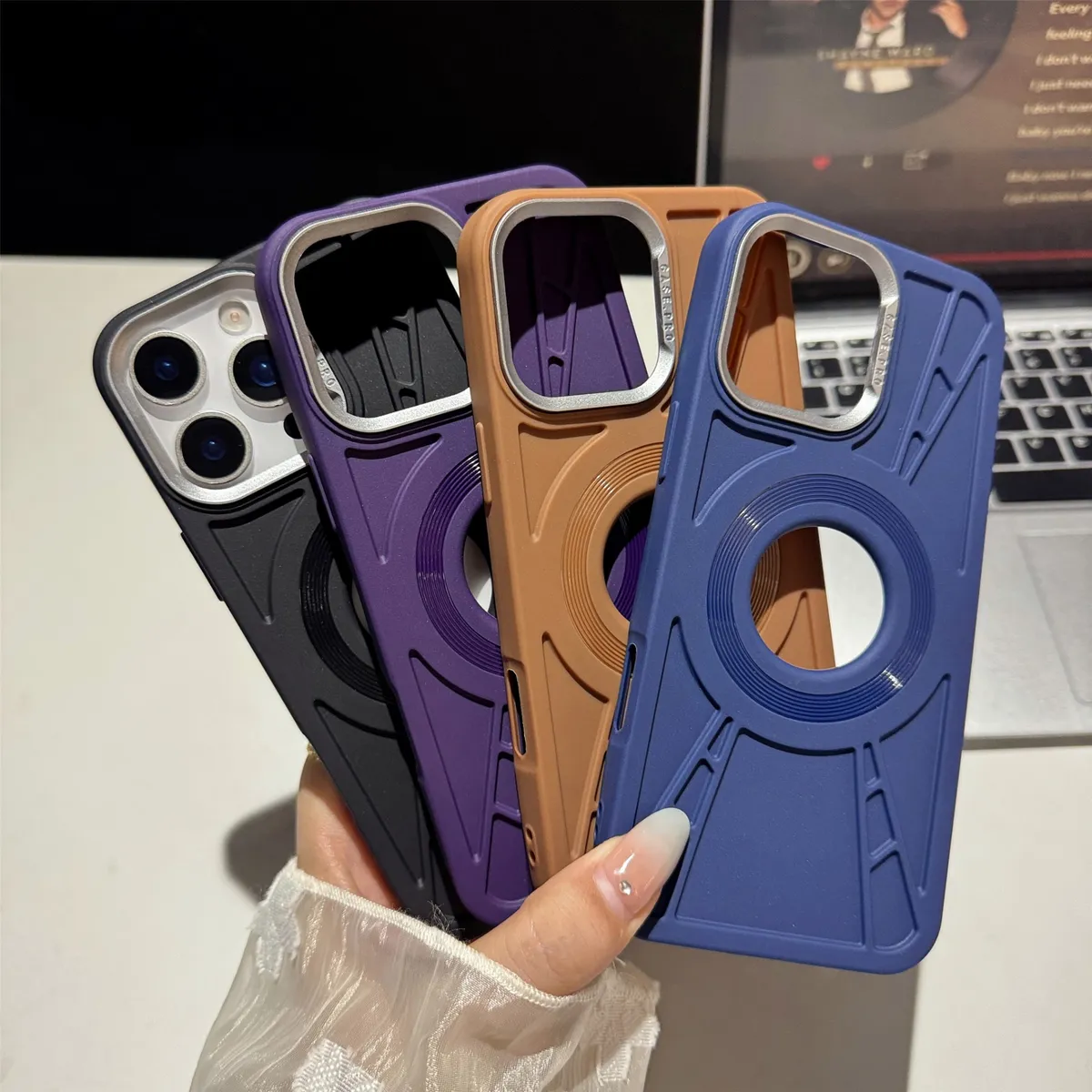 新款散热闪盾磁吸大孔适用苹果16promax手机壳15pro全包防摔14简约透明14plus高级13软硅胶12磨砂11肤感纯色 - 图片 6