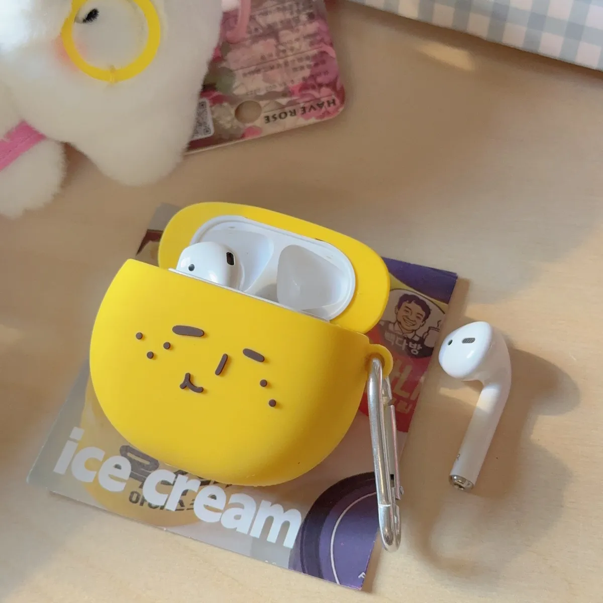 yukio橘子头适用苹果无线蓝牙AirPodsPro耳机壳AirPods4代软AirPods1/2硅胶3代防摔套Pro2代女款 - 图片 9
