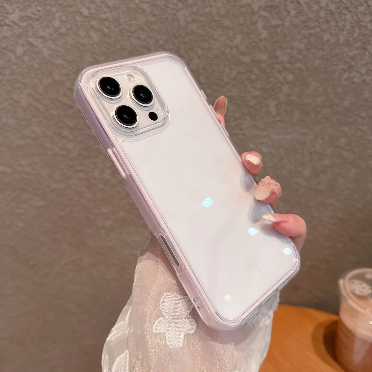 苹果16 ins高颜值透色iPhone16promax手机壳硅胶15plus三合一14promax新款13promax防摔12promax保护套11软12 - 图片 5