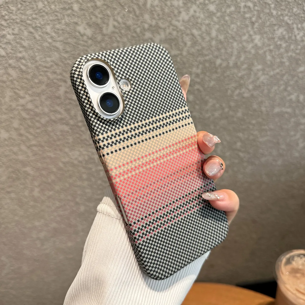 大孔碳纤维凯夫拉纹适用iPhone15ProMax苹果16手机壳14pro新款11超薄12磨砂13pro浮雕14男女16pm防摔套15plus - 图片 8