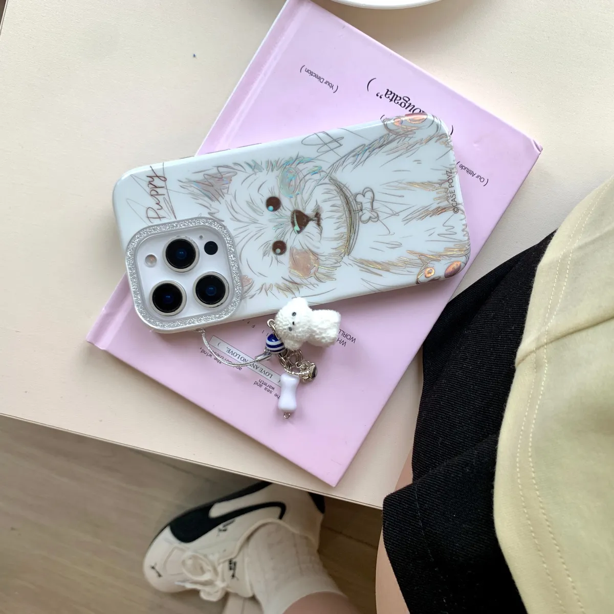 可爱挂绳西高地适用于苹果16/15/14/13/promax手机壳iphone16promax可爱卡通 - 图片 9