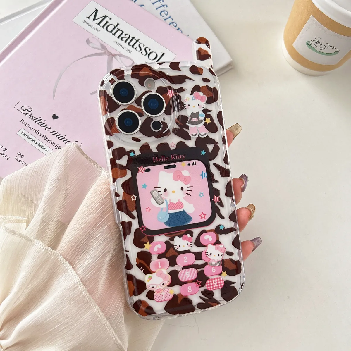 大哥大豹纹kitty适用苹果16promax手机壳相框卡通创意iphone13新款大哥大造型15promax全包保护套 - 图片 8