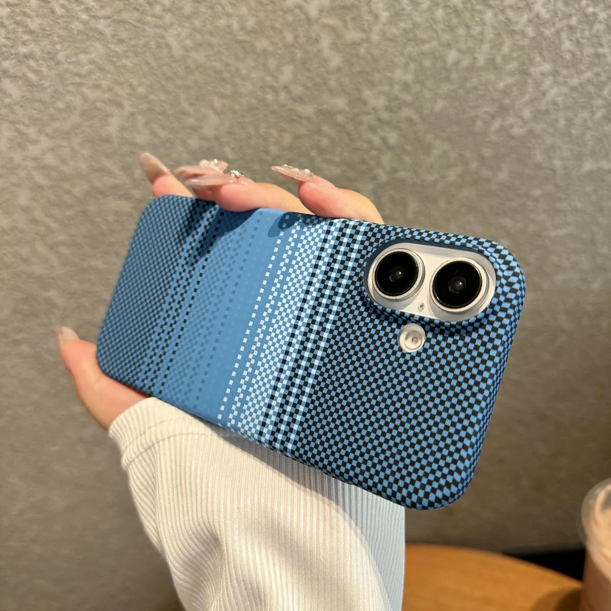 大孔碳纤维凯夫拉纹适用iPhone15ProMax苹果16手机壳14pro新款11超薄12磨砂13pro浮雕14男女16pm防摔套15plus - 图片 7