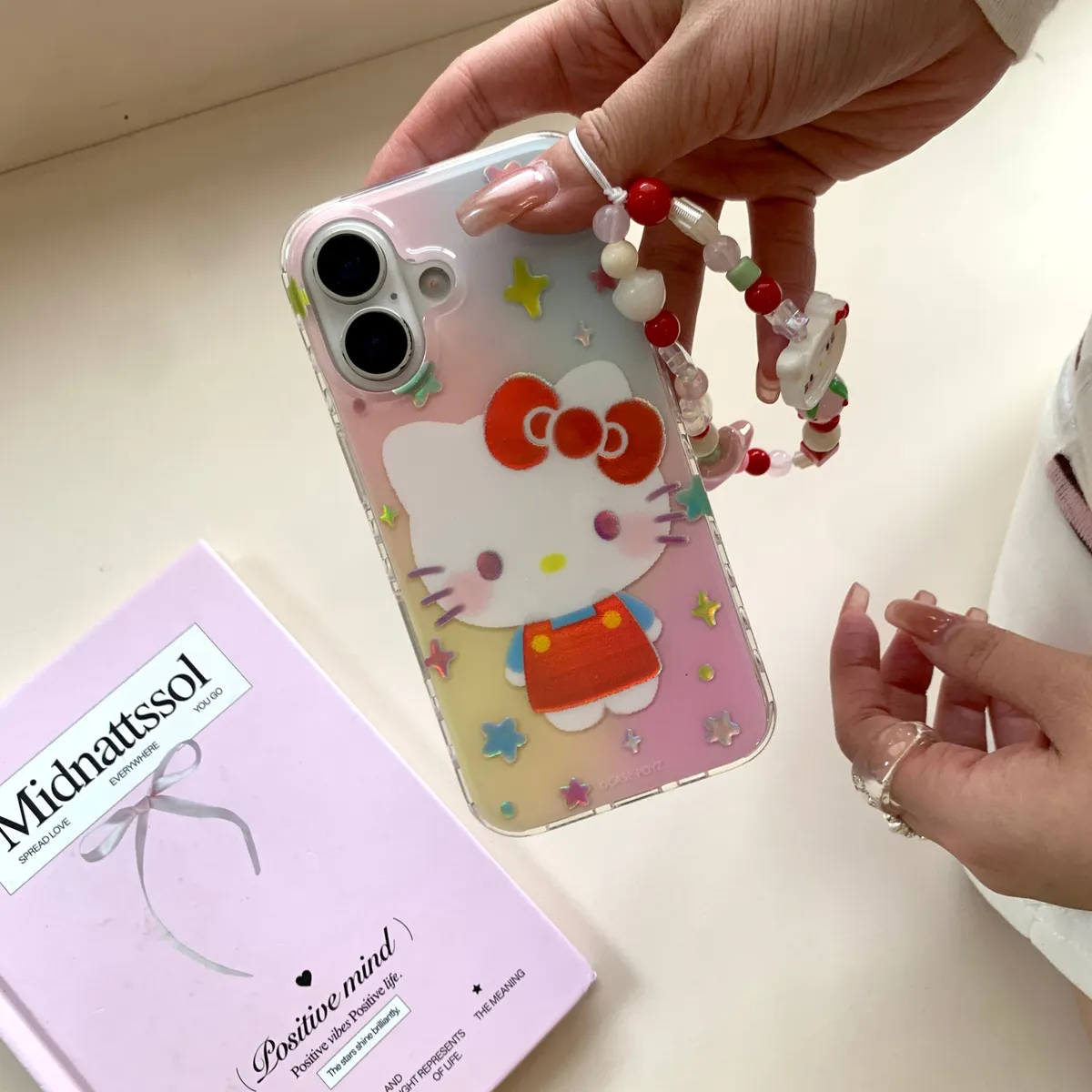 鎏金彩色kitty挂饰适用于苹果16/15/14/13/promax手机壳iphone16promax可爱卡通 - 图片 4
