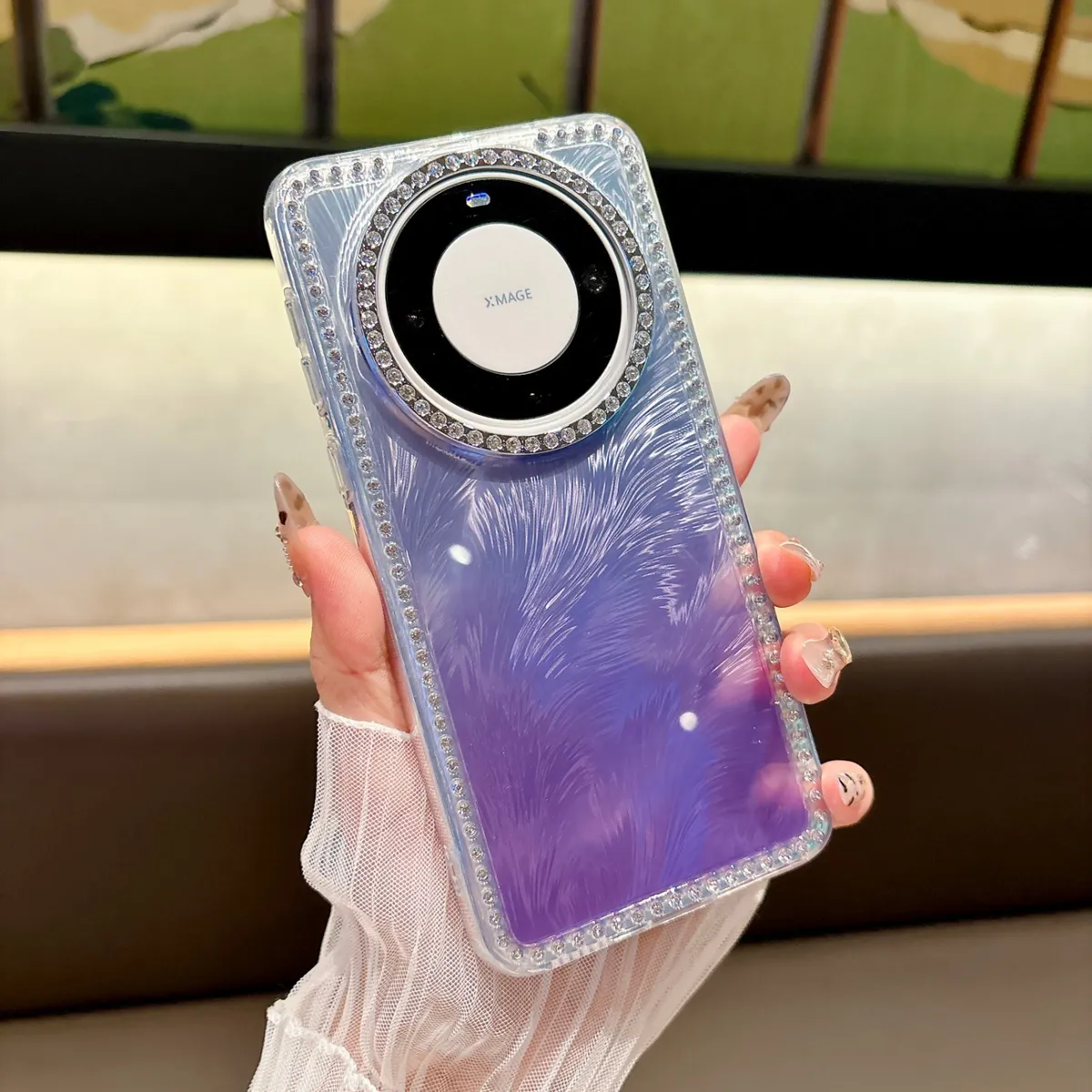 适用Pura80手机壳新款80pro+奢华电镀Mate70pro闪钻流苏水波纹70pro+高级感mt60pro防摔苹果16女款15渐变 - 图片 12