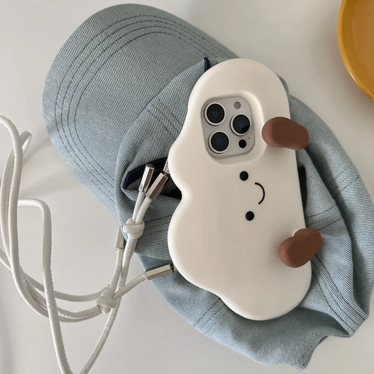 卡通立体可爱jellycat云朵包包iPhone15promax手机壳苹果16pro保护套13硅胶14防摔新款情侣创意软壳 - 图片 4