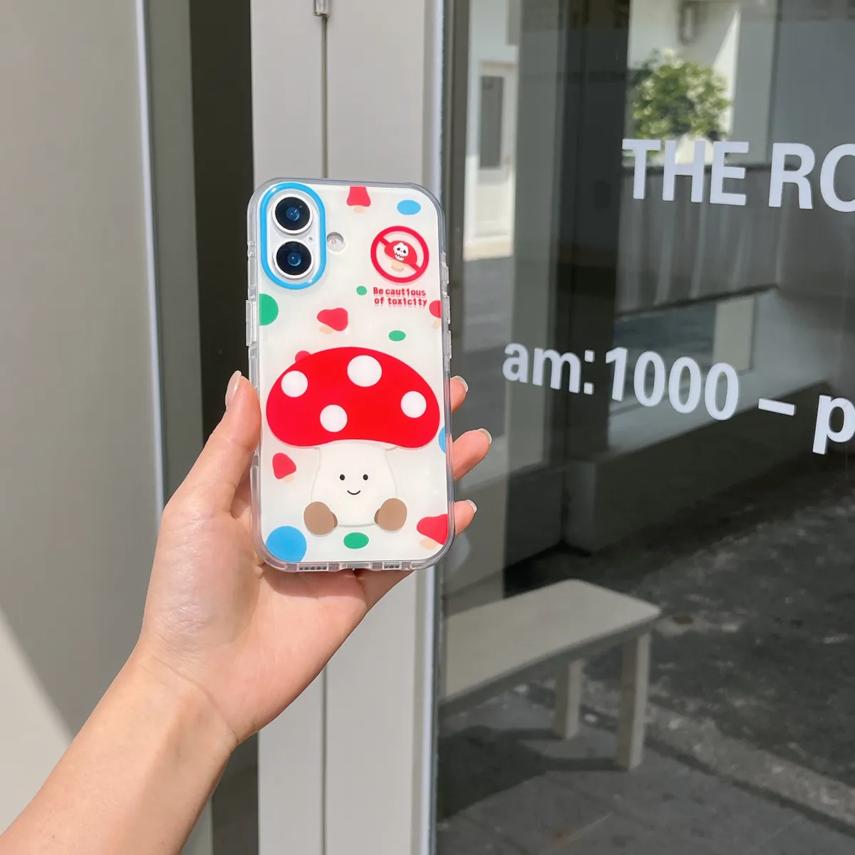 气垫IMD蘑菇辣椒链条适用苹果16promax波点手机壳卡通iphone13新款14pro防摔15ProMax女16pro可爱14/13Pro全包 - 图片 5