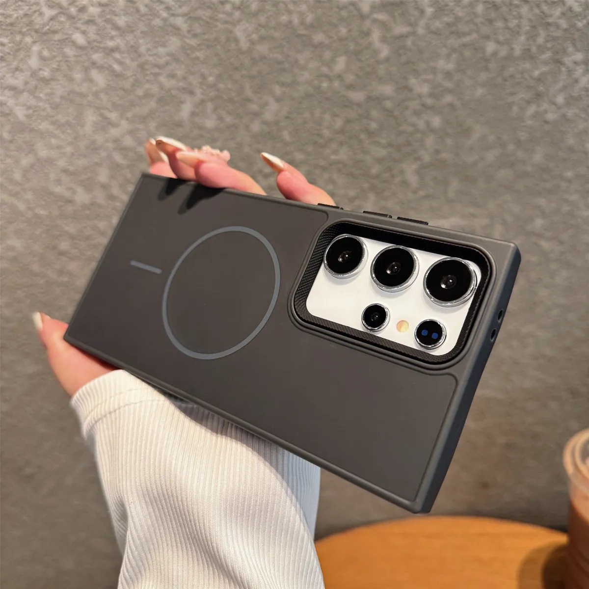 适用于三星S25Ultra手机壳S24磨砂S23超薄22u磁吸全包Plus硬21防摔新款+高级感男散热女简约galaxy外壳保护套 - 图片 5