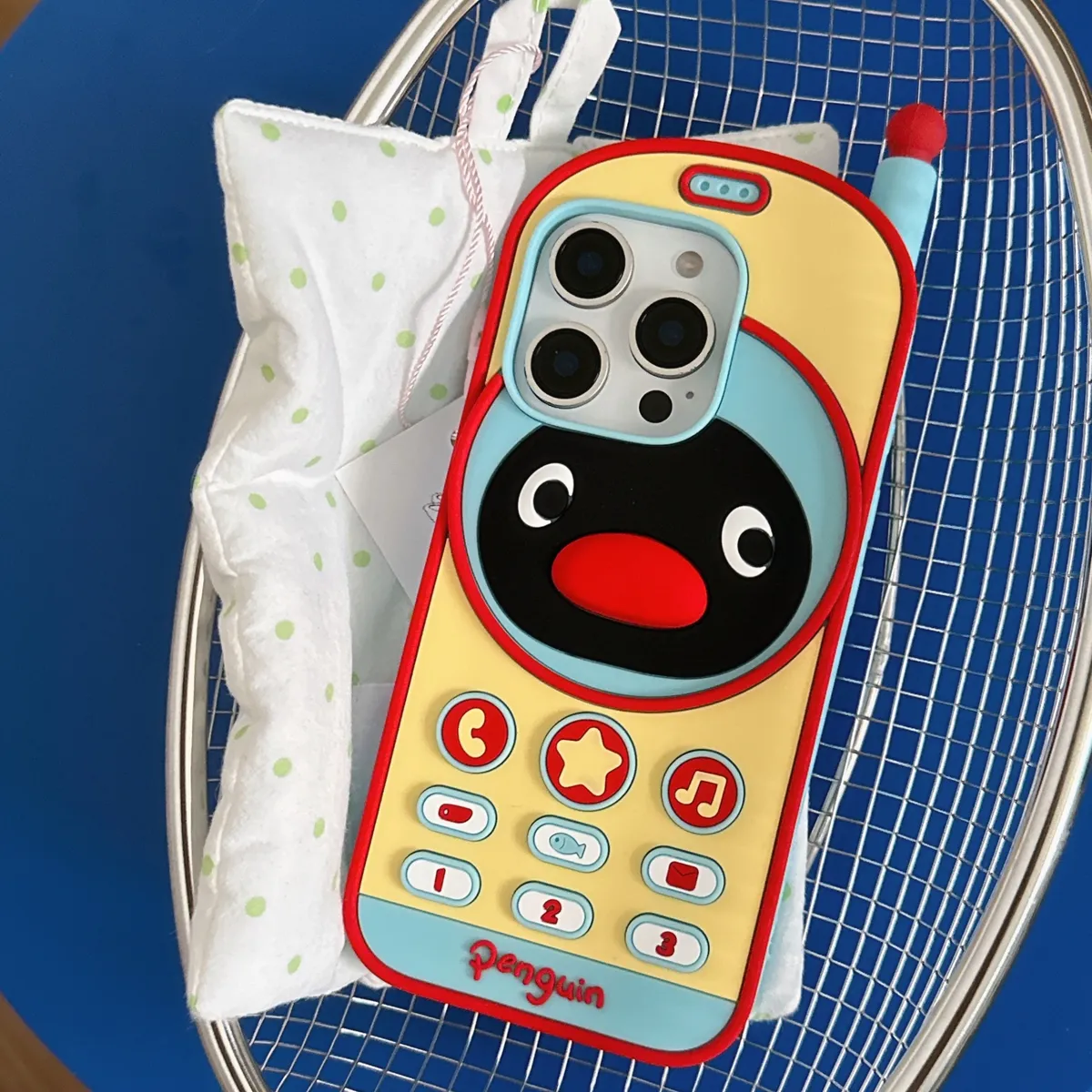 卡通立体可爱pingu企鹅大哥大iPhone15promax手机壳苹果16pro保护套13硅胶14防摔新款情侣创意软壳 - 图片 2