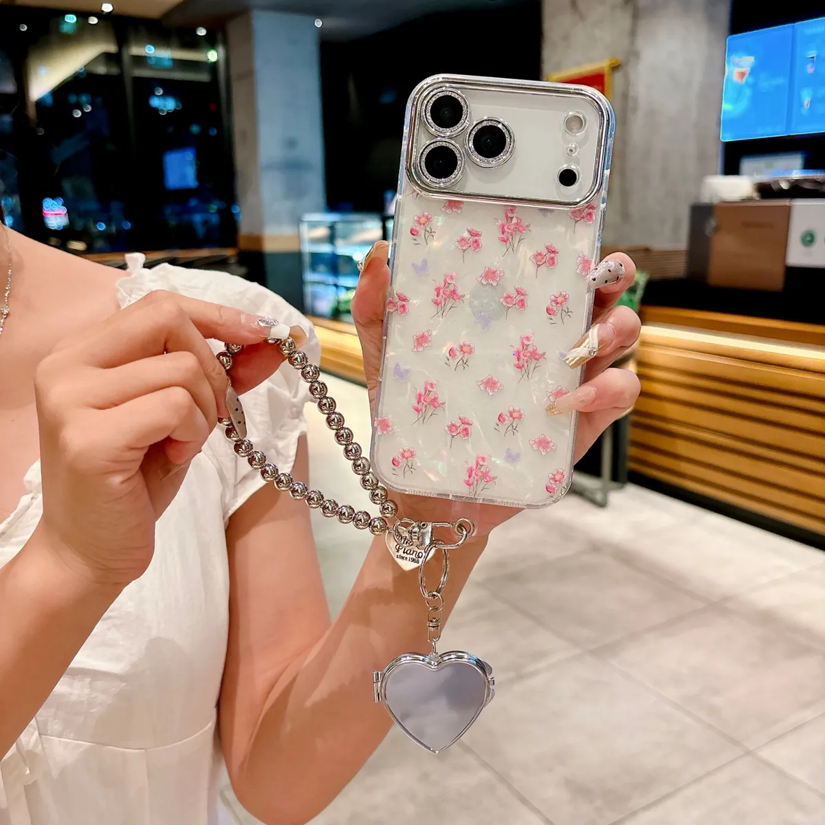 韩系ins粉色小碎花贝壳纹适用苹果17promax手机壳iphone17pro新款16少女14pro高级11梦幻14防摔15自带镜头膜 - 图片 10