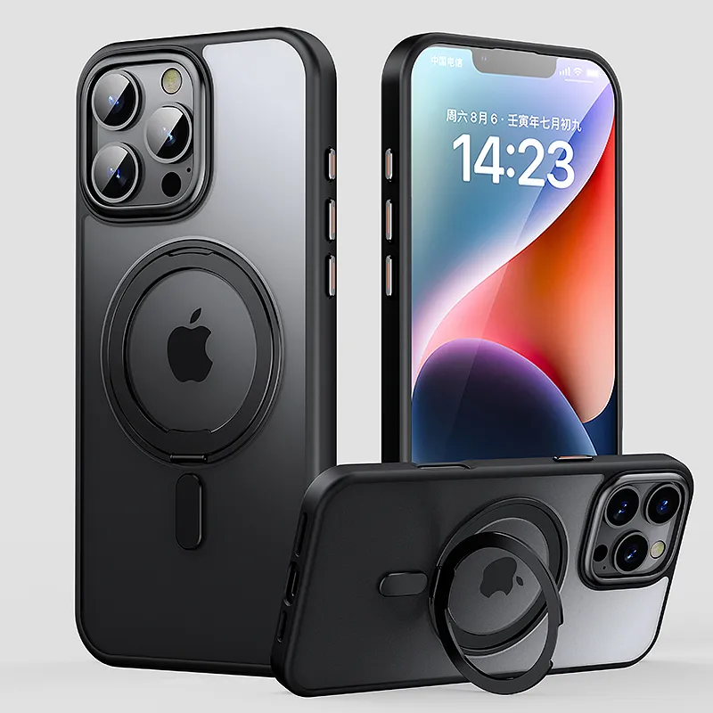 适用于iphone 16promax手机壳肤感简约16pro磁吸旋转支点壳