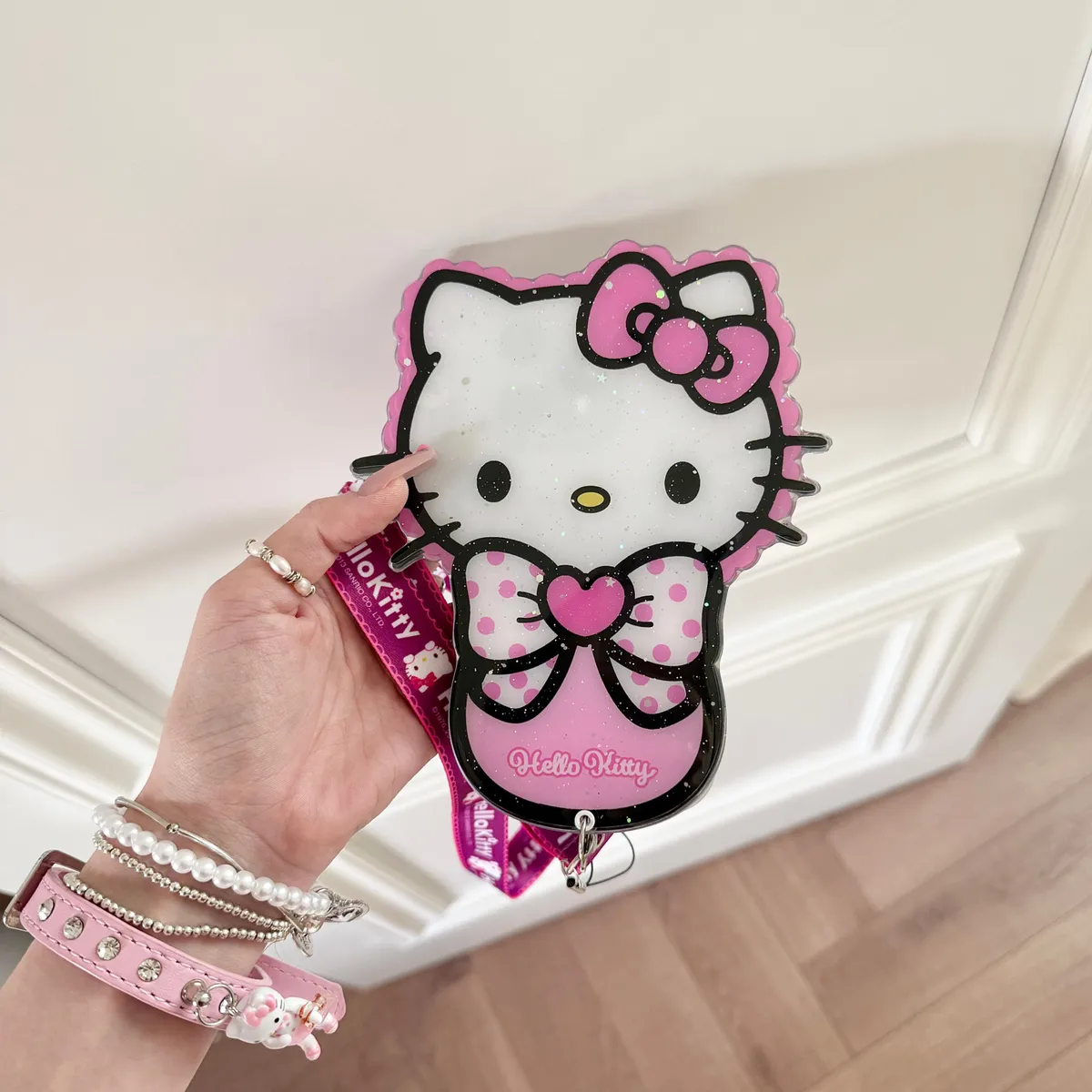 斜背推拉补妆镜Hellokitty适用16ProMax苹果手机壳iPhone15Pro防摔13p男女款15保护套 - 图片 8