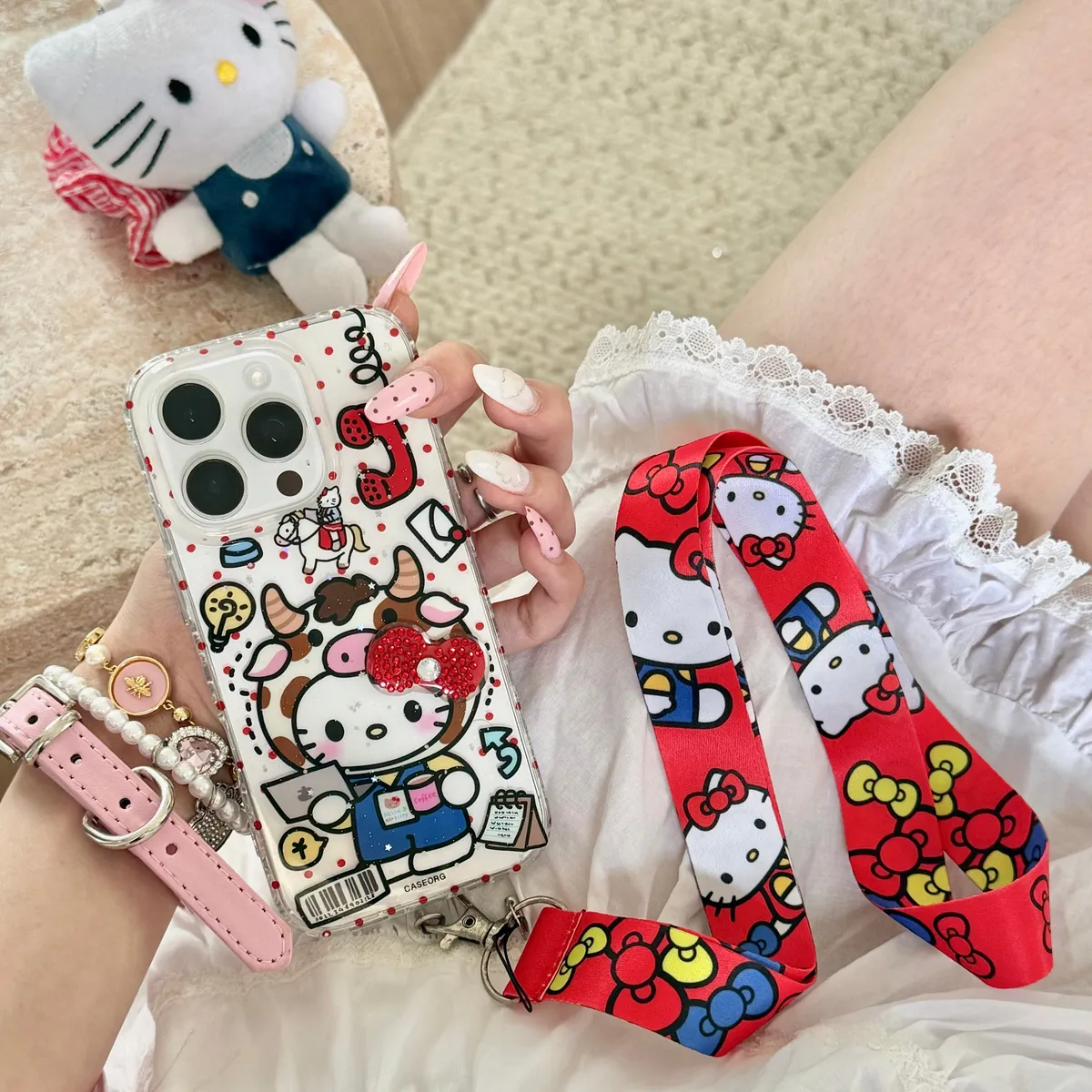 上班牛马Hellokitty适用可爱16ProMax苹果手机壳iPhone15Pro14pm卡通系13保护套