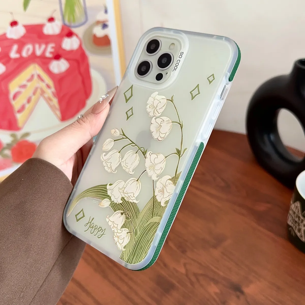 ins可爱奶蓝狗狗乐园樱桃印花韩系14适用iphone16promax苹果16pro手机壳苹果16/13软壳15Promax保护套女手机外壳 - 图片 5