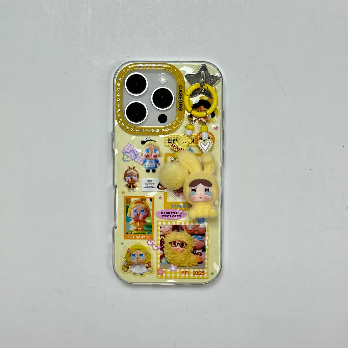 点钻褶皱哭娃适用16ProMax苹果手机壳iPhone15Pro防摔13p男女款15保护套 - 图片 4