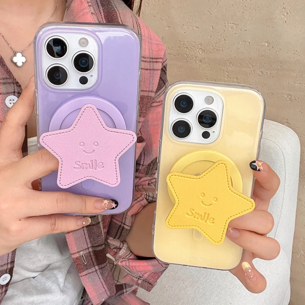 双层磁吸 糖果色星星适用iPhone16promax苹果15pro手机壳13promax新款防摔保护套 - 图片 4