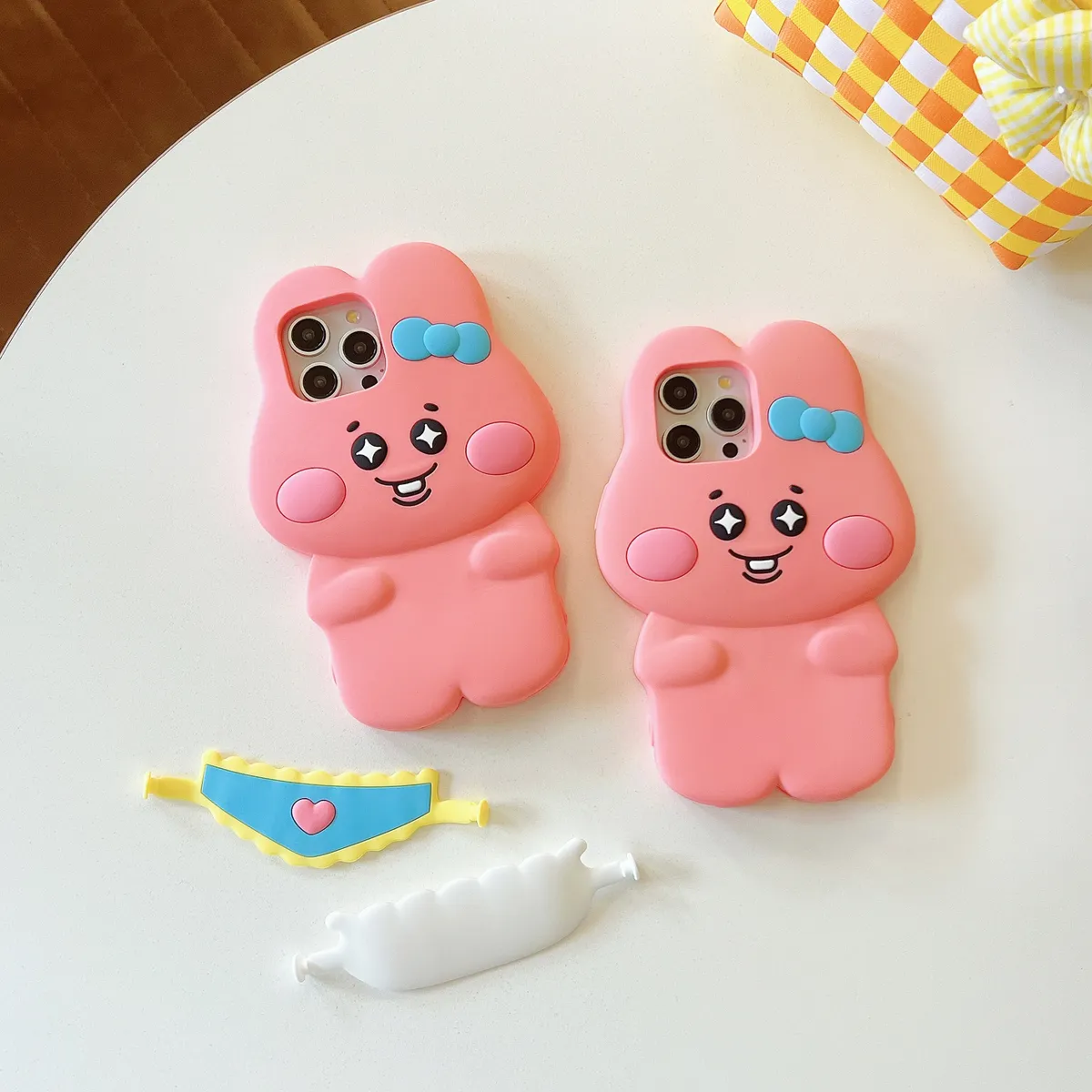 小裤裤粉兔手机壳适用于iPhone 16 Pro Max/16 pro可爱14 Pro/15pro少女心 - 图片 7