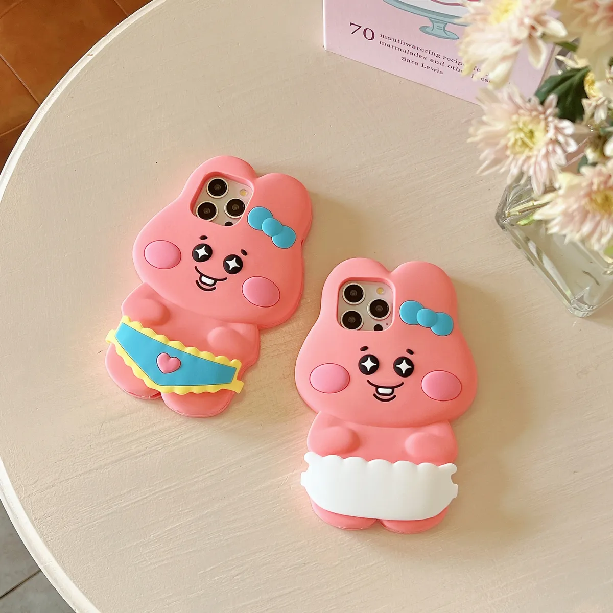 小裤裤粉兔手机壳适用于iPhone 16 Pro Max/16 pro可爱14 Pro/15pro少女心 - 图片 3