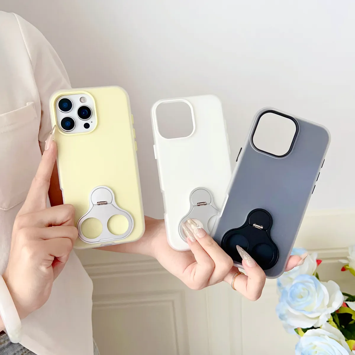 支架二合一硬壳适用16promax苹果15pro手机壳iPhone13新款14promax全包防摔16简约保护套14男女 - 图片 2