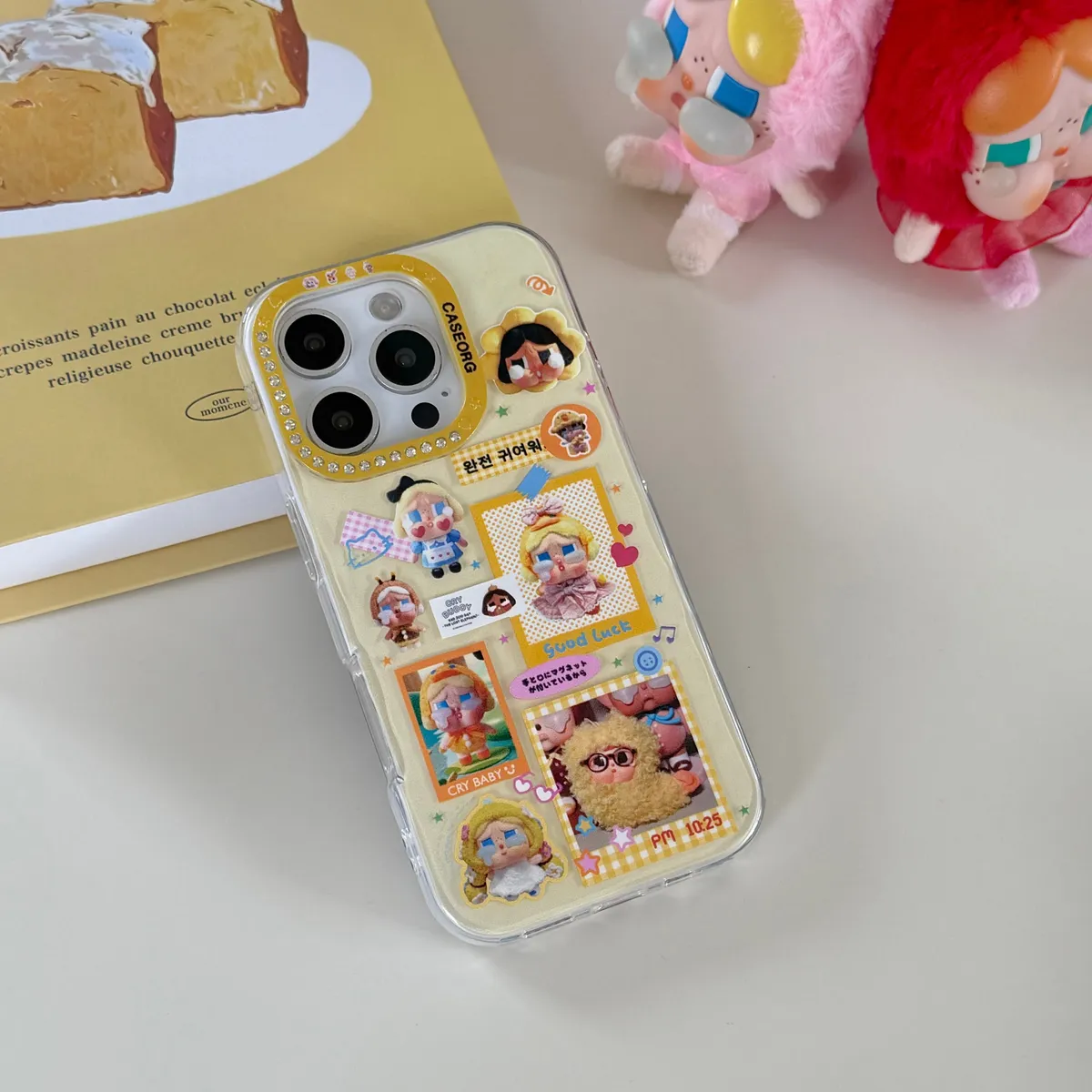点钻褶皱哭娃适用16ProMax苹果手机壳iPhone15Pro防摔13p男女款15保护套 - 图片 10