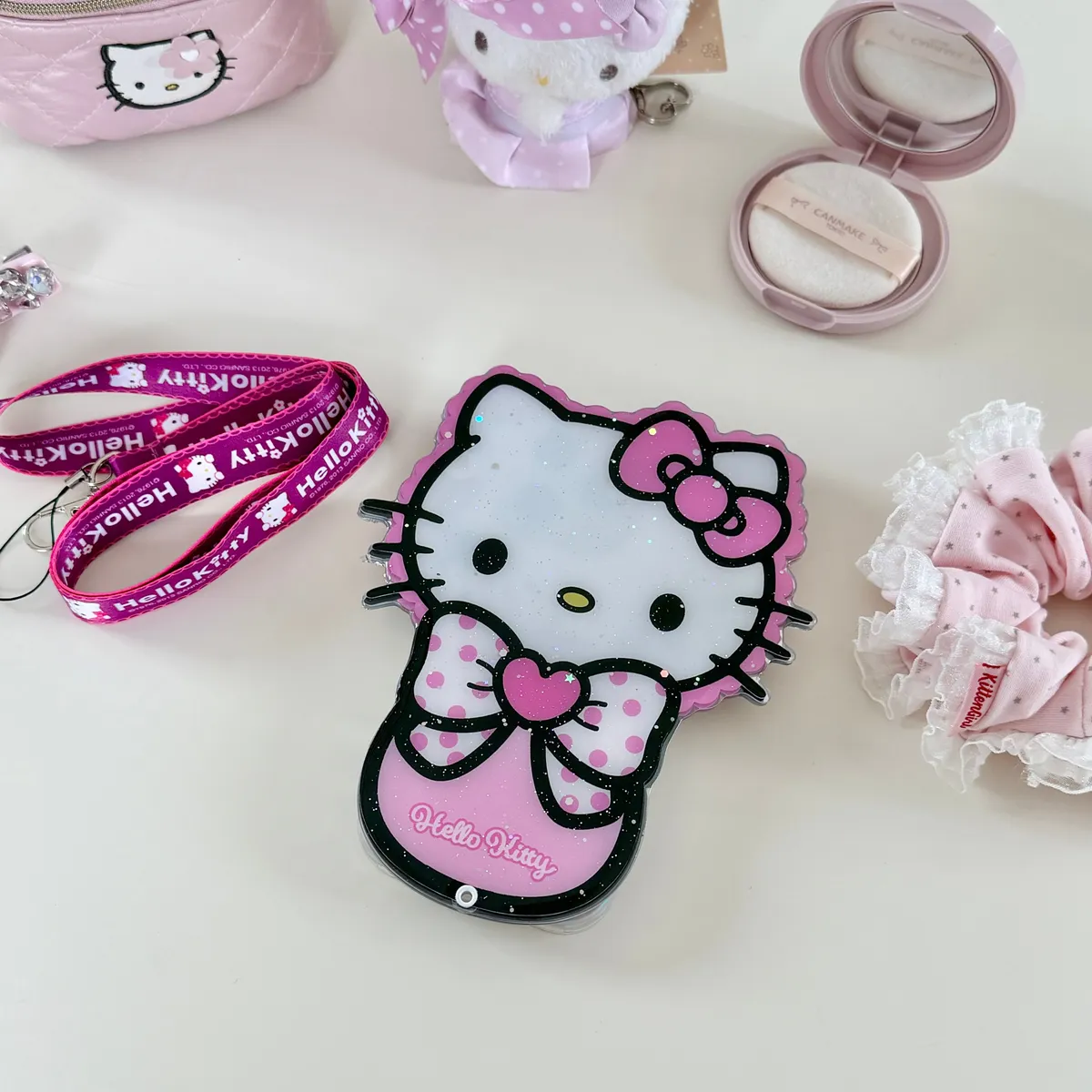 斜背推拉补妆镜Hellokitty适用16ProMax苹果手机壳iPhone15Pro防摔13p男女款15保护套 - 图片 4