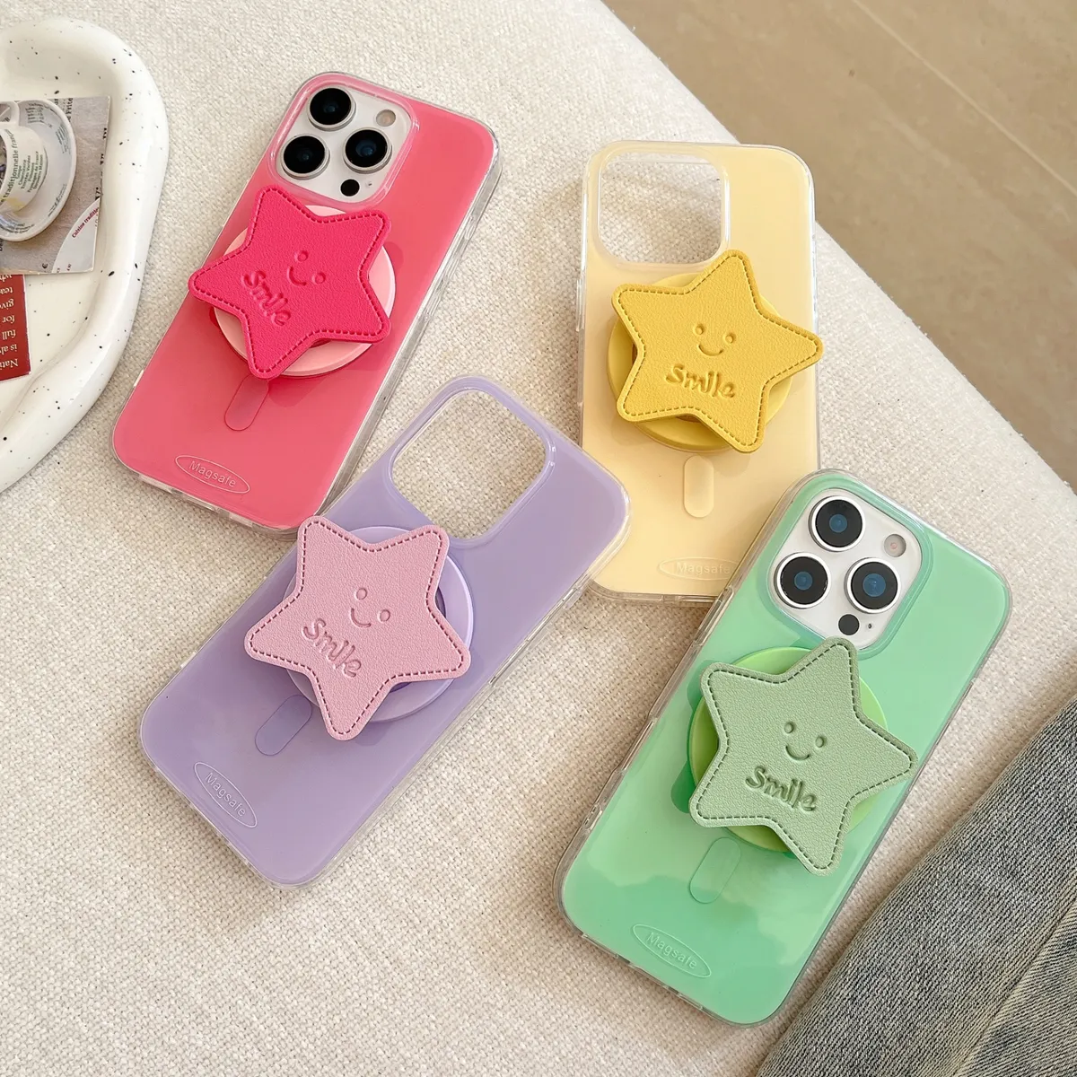 双层磁吸 糖果色星星适用iPhone16promax苹果15pro手机壳13promax新款防摔保护套 - 图片 2