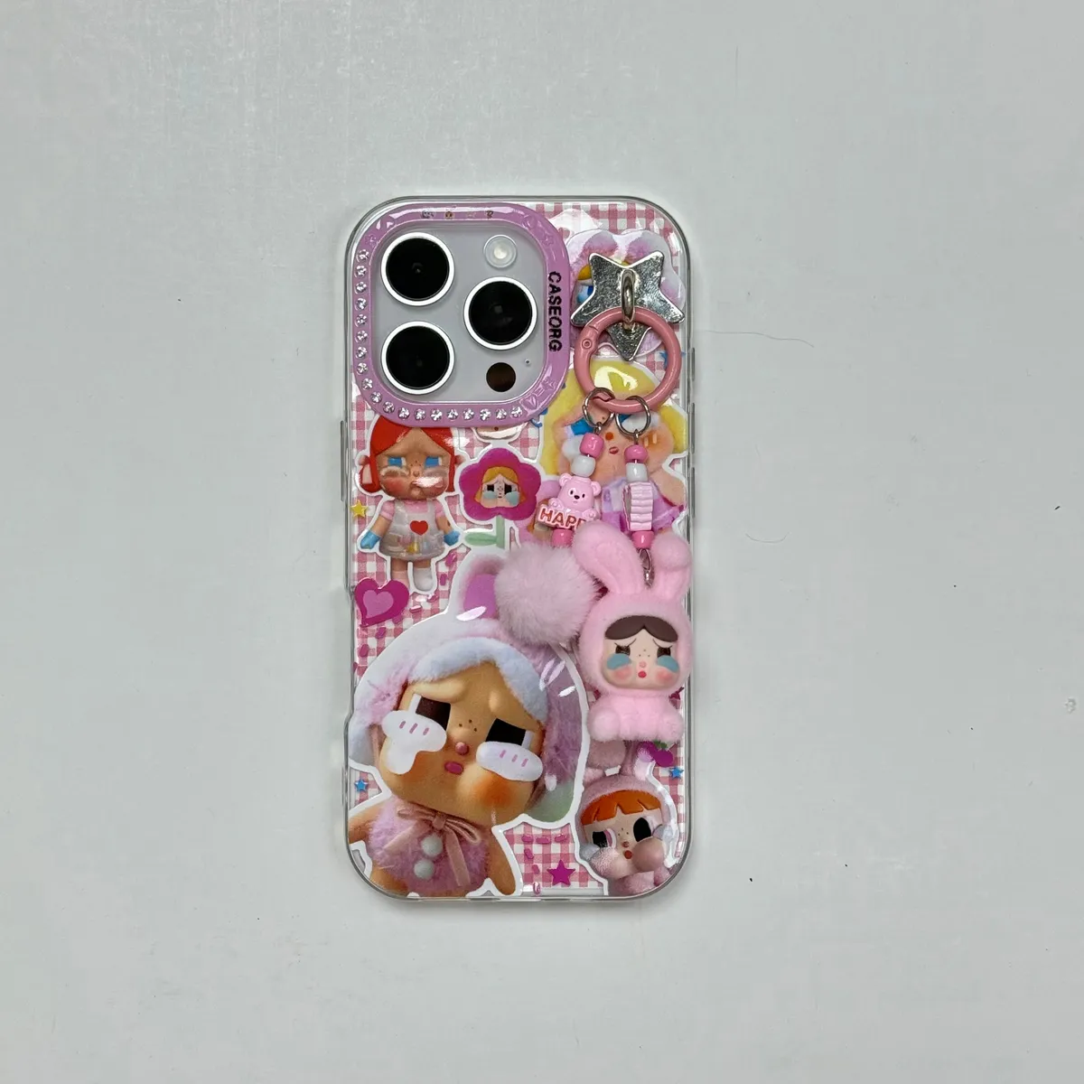 点钻褶皱哭娃适用16ProMax苹果手机壳iPhone15Pro防摔13p男女款15保护套 - 图片 8