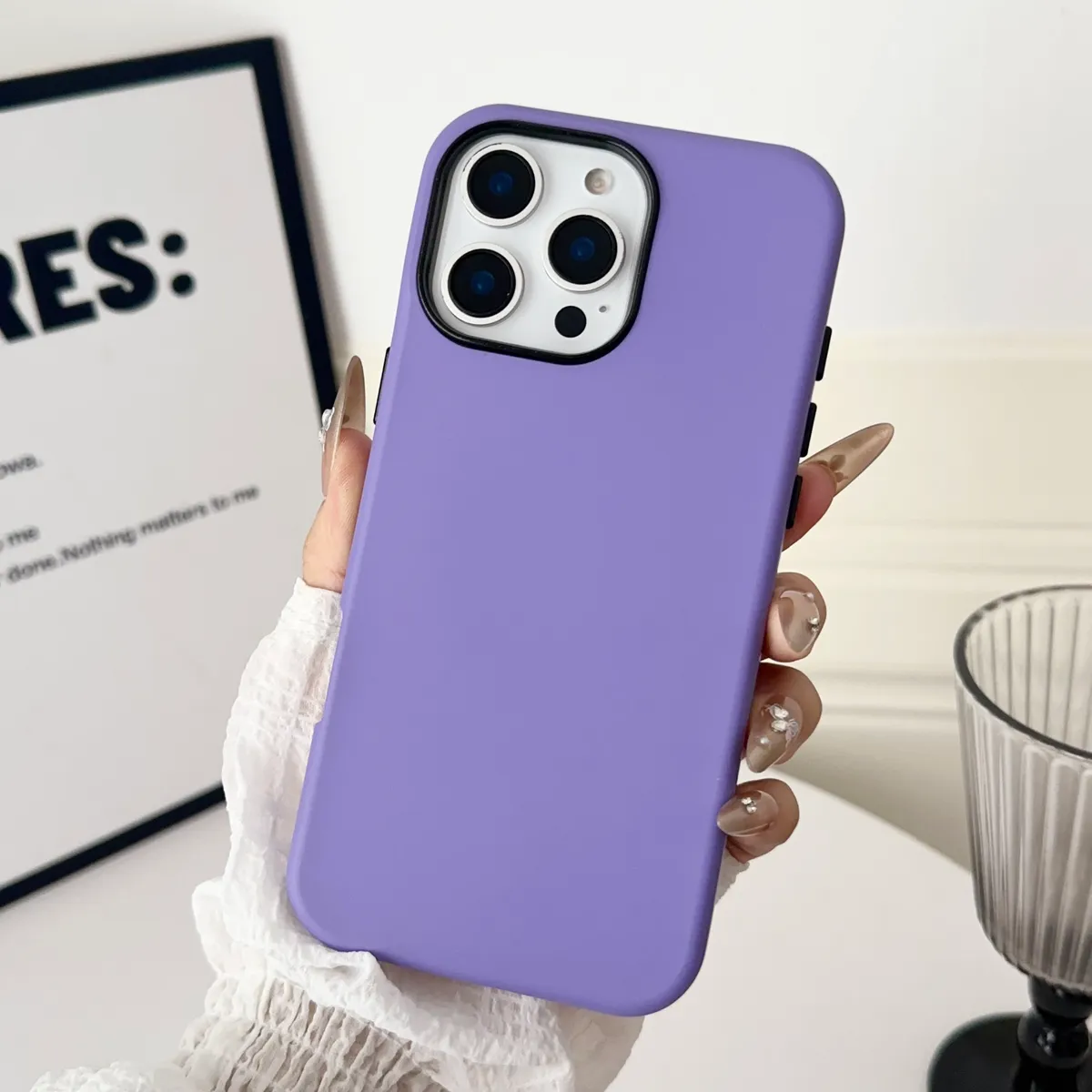 ins果冻壳适用iPhone15ProMax苹果14手机壳13pro新款11三合一12纯色13硬壳14promax男女15Plus防摔套大孔 - 图片 2