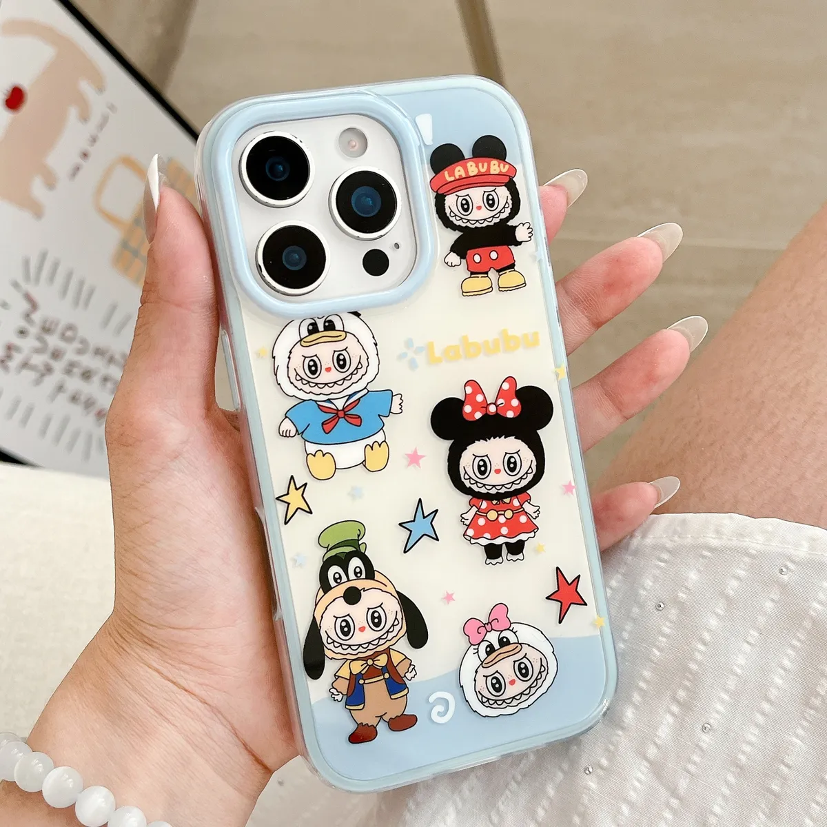 二合一卡通拉布公仔适用苹果16promax手机壳iPhone14Pro保护套 - 图片 4