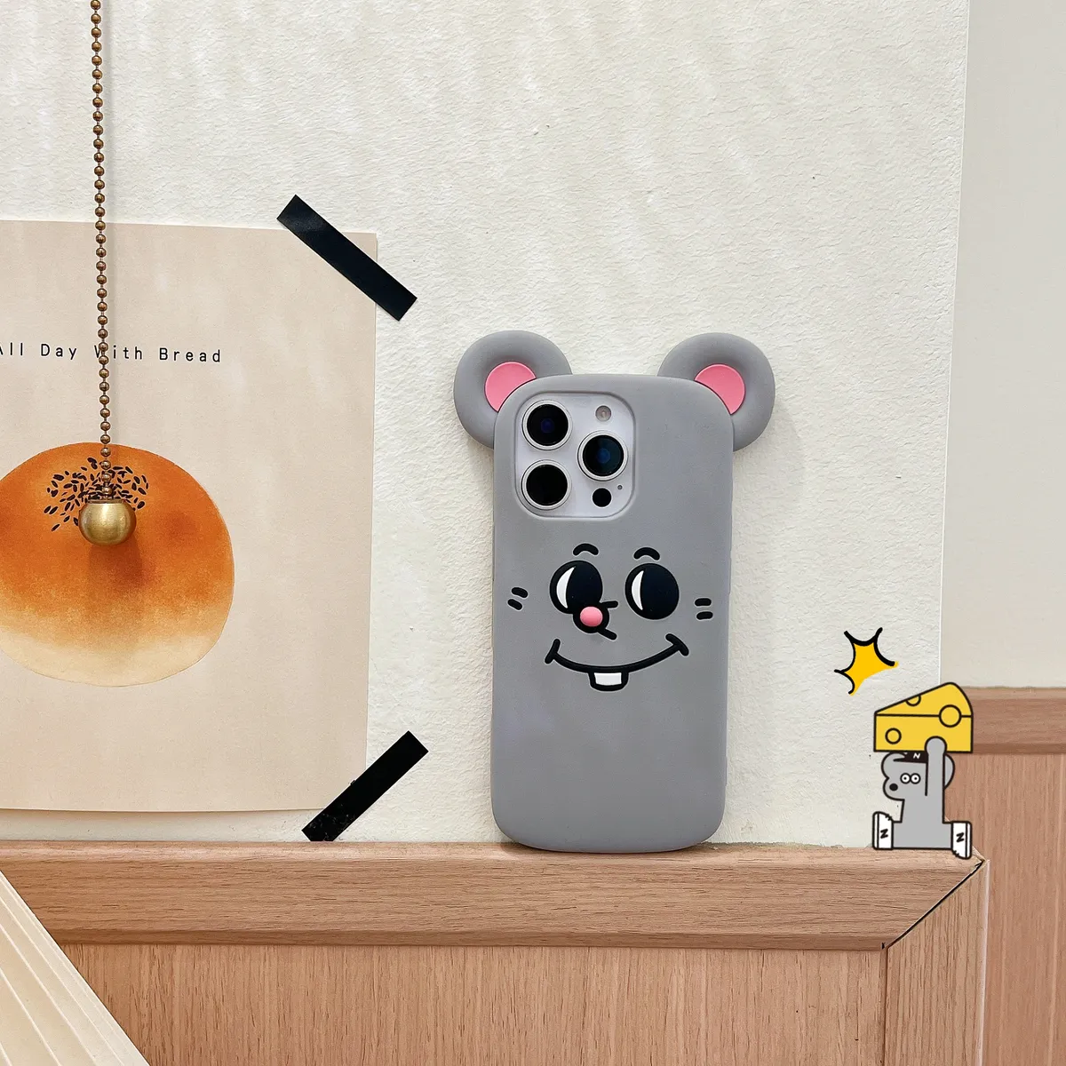 老鼠手机壳适用于iPhone16/16pro全包保护套15pro/15ins风13/14