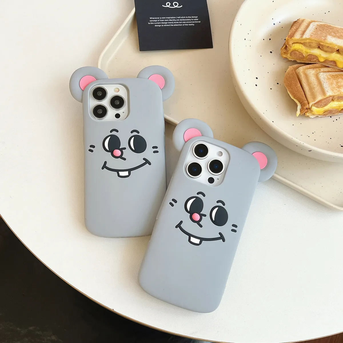 老鼠手机壳适用于iPhone16/16pro全包保护套15pro/15ins风13/14 - 图片 6