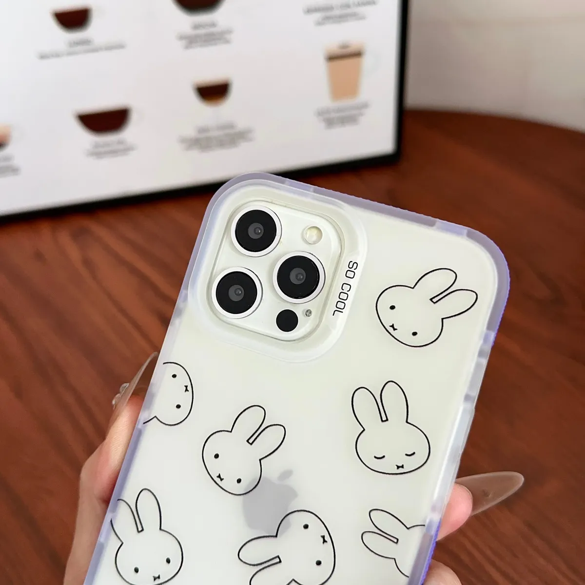 ins可爱奶蓝狗狗乐园樱桃印花韩系14适用iphone16promax苹果16pro手机壳苹果16/13软壳15Promax保护套女手机外壳 - 图片 2