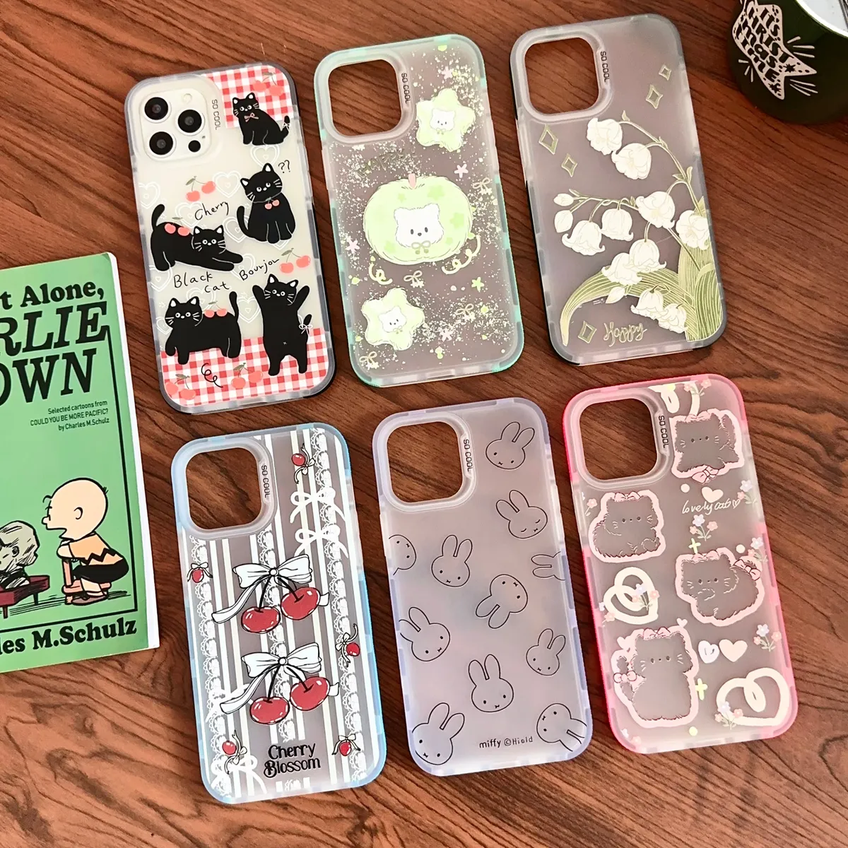 ins可爱奶蓝狗狗乐园樱桃印花韩系14适用iphone16promax苹果16pro手机壳苹果16/13软壳15Promax保护套女手机外壳 - 图片 9