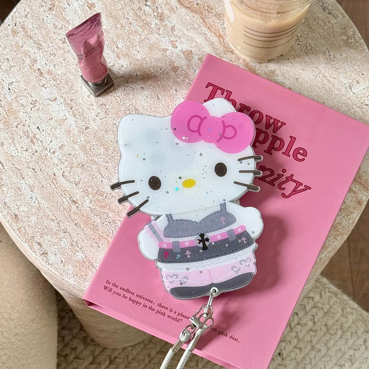 斜背推拉补妆镜克罗心Hellokitty适用16ProMax苹果手机壳iPhone15Pro防摔13p男女款15保护套 - 图片 6