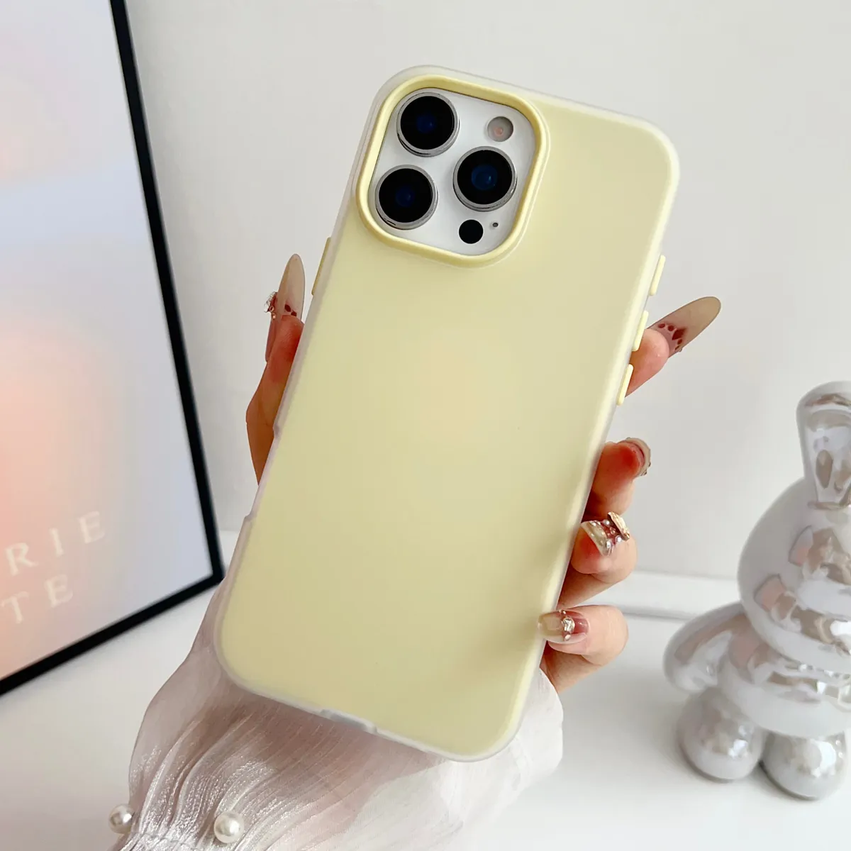 网红同款闪粉果冻壳纯色简约适用iphone13手机壳16 PRO MAX二合一苹果14promax少女11防摔xr时尚15保护套硬壳16新款 - 图片 2