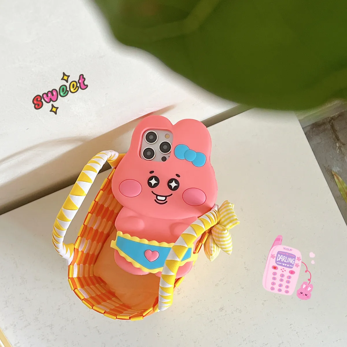 小裤裤粉兔手机壳适用于iPhone 16 Pro Max/16 pro可爱14 Pro/15pro少女心 - 图片 10
