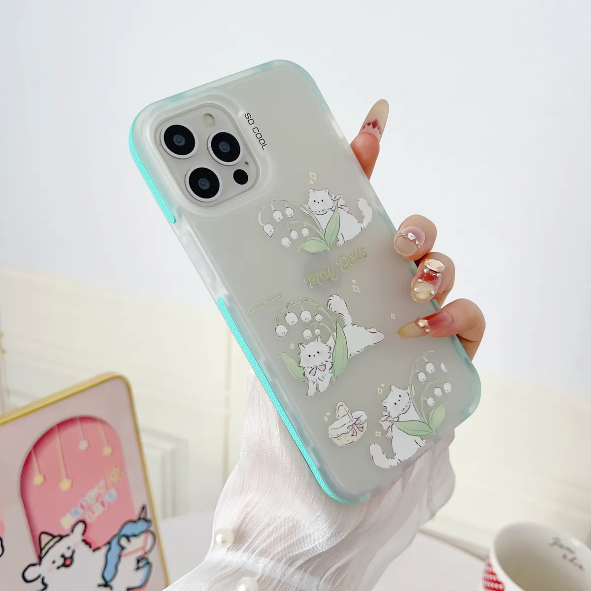 樱桃小格子~适用iphone16promax手机壳新款女生苹果15韩系ins超火14可爱小香风13小众设计师款16保护壳 - 图片 6
