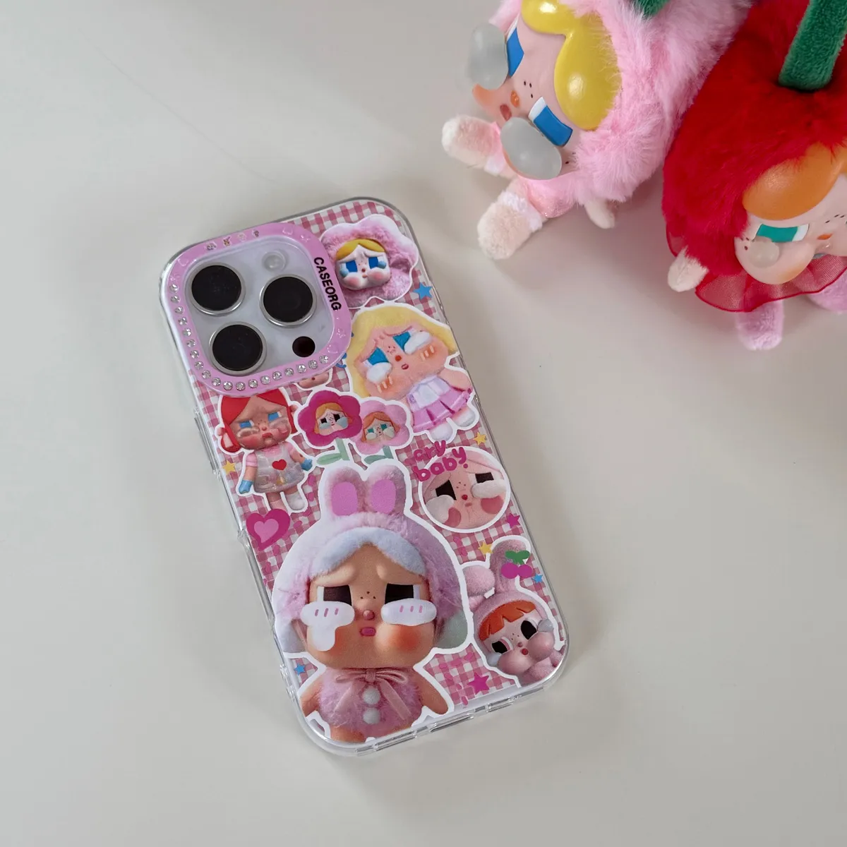 点钻褶皱哭娃适用16ProMax苹果手机壳iPhone15Pro防摔13p男女款15保护套 - 图片 9