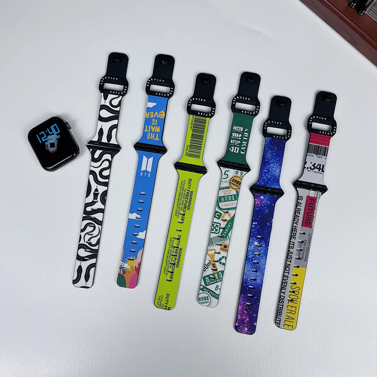 苹果-CASETiFY表带黑蛇王男款-硅胶材质适用S1-S10腕带S9高级感表带S8 - 图片 3