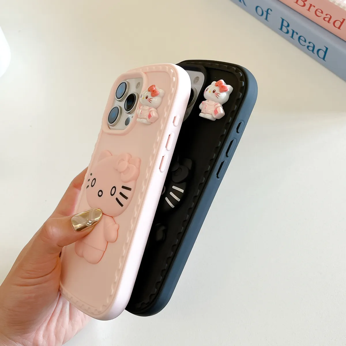 防尘塞推窗KT猫适用苹果15pro手机壳13日韩14promax卡通11可爱iPhone16plus网红ins风新款创意个性保护套 - 图片 5