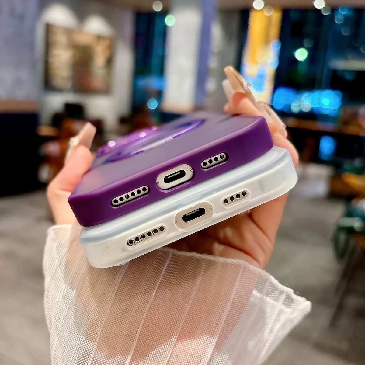 适用iphone苹果手机壳新款360转动解压神器超强磁吸支架车载高级感轻奢软壳抗震防摔保护套 - 图片 3