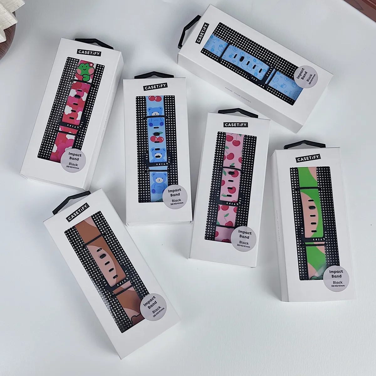 苹果-CASETiFY表带LINEminini联名樱桃熊-硅胶材质适用S1-S10腕带S9高级感表带S8 - 图片 3