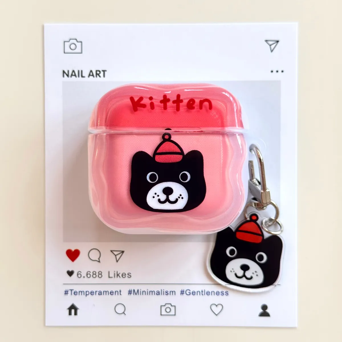 卡通撞色猫狗适用Airpods4代耳机保护套pro2二三代苹果蓝牙3代 - 图片 6