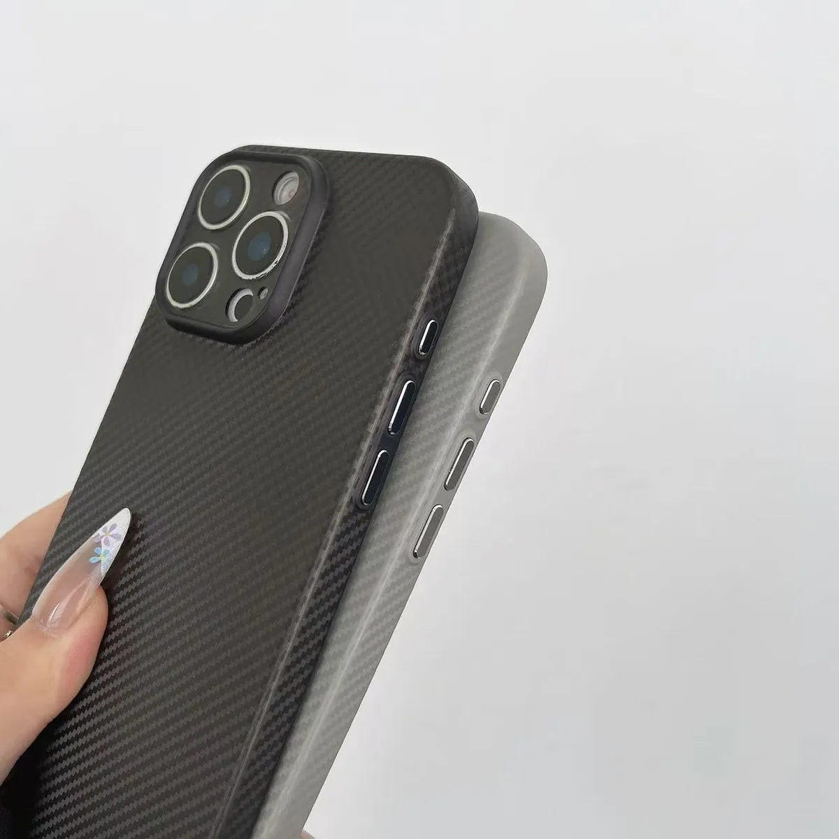 【灵动AI触控】苹果16Promax碳纤维磨砂壳16pro手机壳iPhone15超薄14防摔软壳13手机壳12情侣同款 - 图片 3